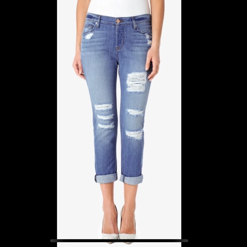 Hudson distressed boyfriend jeans size 25